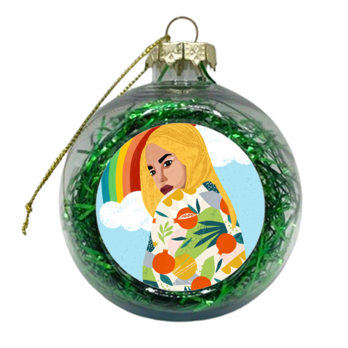 A Rainbow In Someone's Cloud - xmas bauble by Uma Prabhakar Gokhale