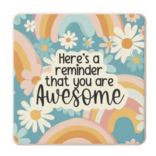 A reminder you are awesome - personalised beer coaster by Giddy Kipper