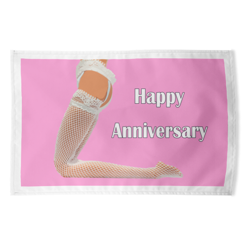 A Sexy Stockings Anniversary - funny tea towel by David Bond