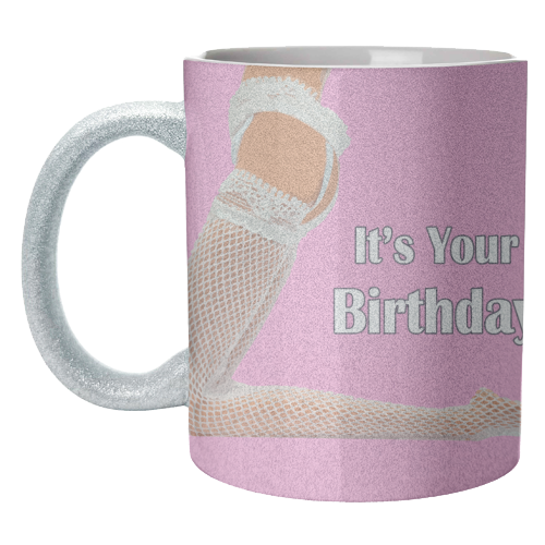 A Sexy Stockings Birthday - unique mug by David Bond