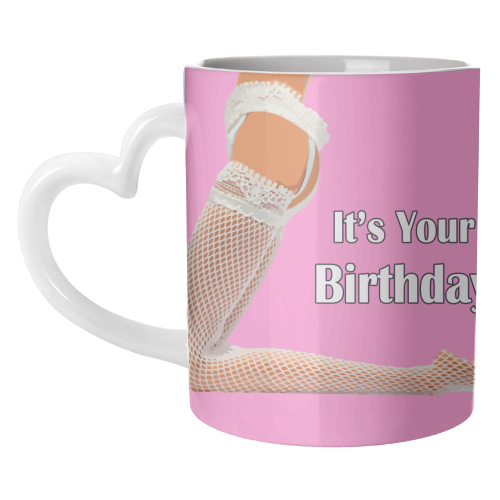 A Sexy Stockings Birthday - unique mug by David Bond