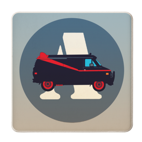 A-Team - personalised beer coaster by Danny Welch