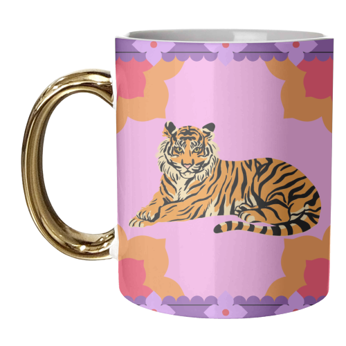 A Tiger Sits - unique mug by Lilly Rose