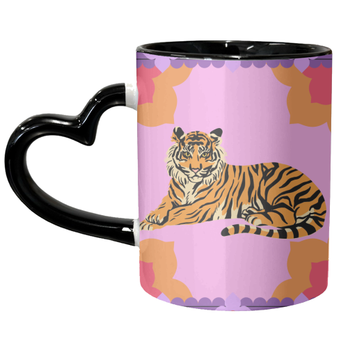 A Tiger Sits - unique mug by Lilly Rose