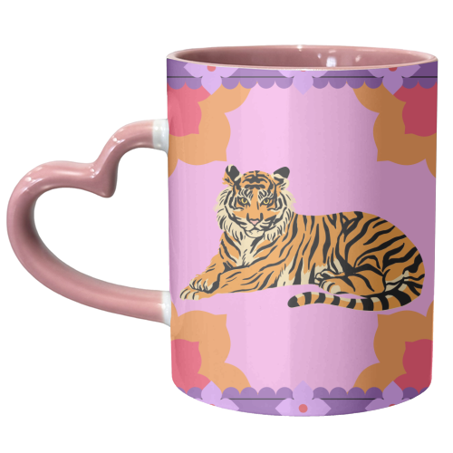 A Tiger Sits - unique mug by Lilly Rose