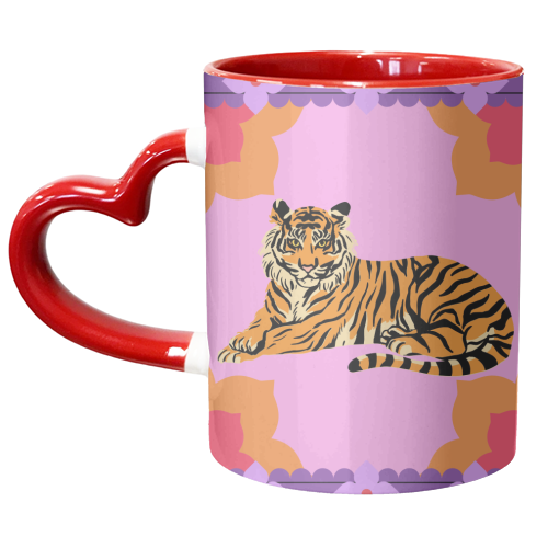 A Tiger Sits - unique mug by Lilly Rose