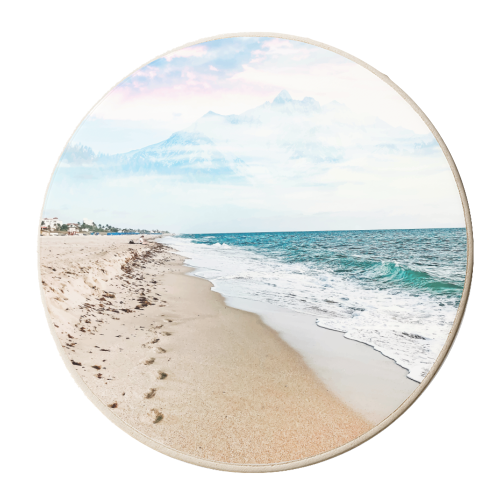 A Walk On The Beach - personalised beer coaster by Uma Prabhakar Gokhale