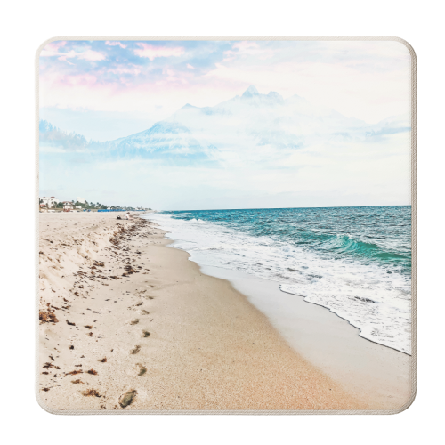 A Walk On The Beach - personalised beer coaster by Uma Prabhakar Gokhale