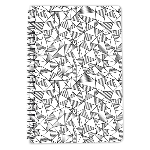Ab Lines with Blocks 2 White - personalised A4, A5, A6 notebook by Emeline Tate