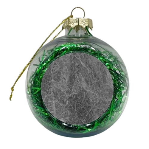 Ab Marb Geo Grey Xmas bauble by Emeline Tate Buy on ART WOW