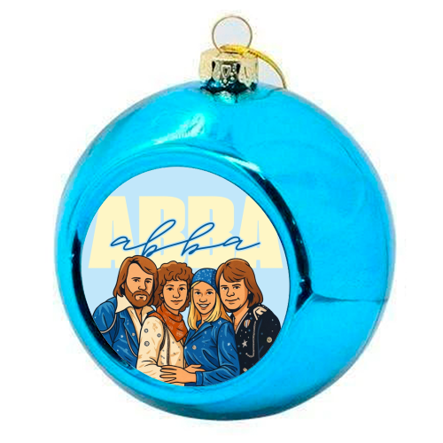 ABBA - colourful christmas bauble by Ms Doodle