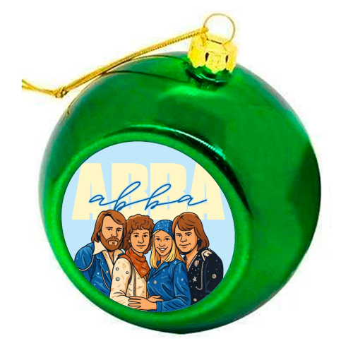 ABBA - colourful christmas bauble by Ms Doodle