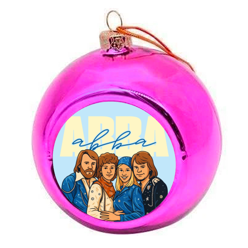 ABBA - colourful christmas bauble by Ms Doodle