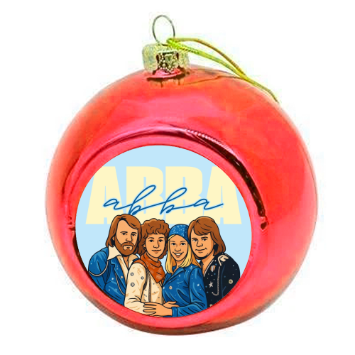 ABBA - colourful christmas bauble by Ms Doodle