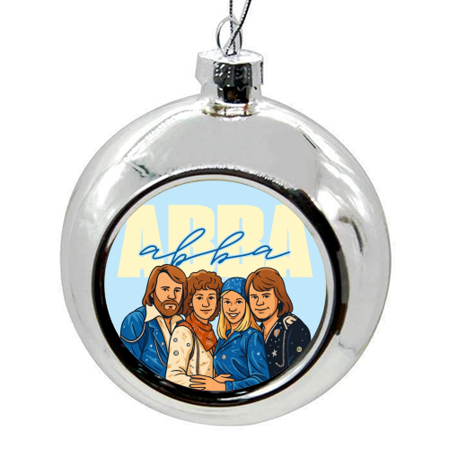ABBA - colourful christmas bauble by Ms Doodle