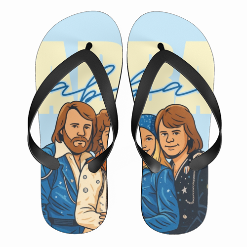 ABBA - funny flip flops by Ms Doodle
