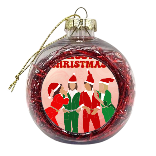 Abba Groovy Christmas - xmas bauble by Lisa Wardle