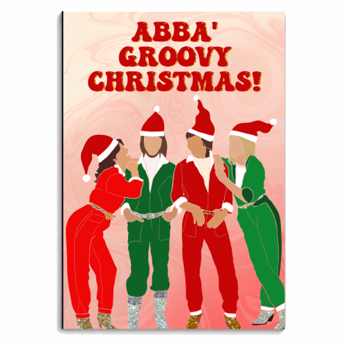 Abba Groovy Christmas - personalised A4, A5, A6 notebook by Lisa Wardle