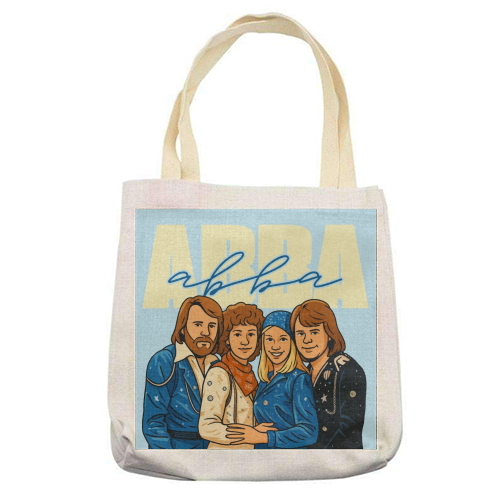 ABBA - printed canvas tote bag by Ms Doodle