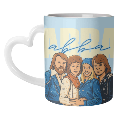 ABBA - unique mug by Ms Doodle