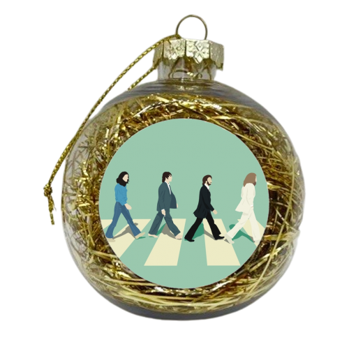 Abbey Road - The Beatles - xmas bauble by Cheryl Boland