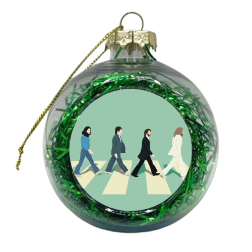 Abbey Road - The Beatles - xmas bauble by Cheryl Boland