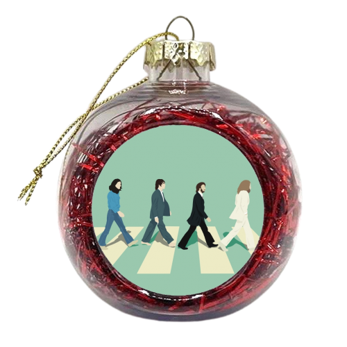 Abbey Road - The Beatles - xmas bauble by Cheryl Boland