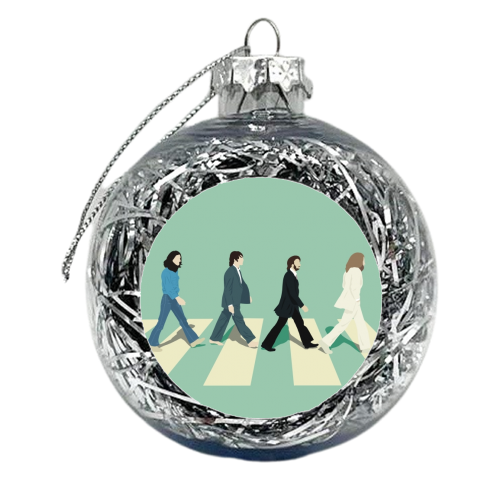 Abbey Road - The Beatles - xmas bauble by Cheryl Boland