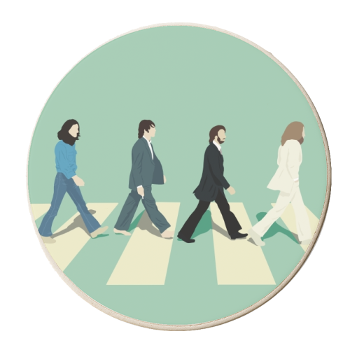 Abbey Road - The Beatles - personalised beer coaster by Cheryl Boland