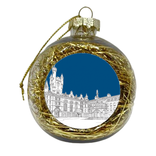 Aberdeen, Castle Street (Scotland) - dark blue version - xmas bauble by Adam Regester