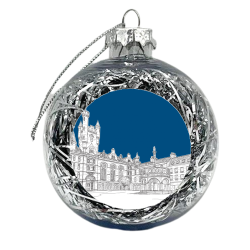 Aberdeen, Castle Street (Scotland) - dark blue version - xmas bauble by Adam Regester