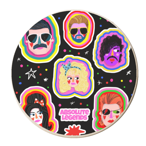 ABSOLUTE LEGENDS - personalised beer coaster by Nichola Cowdery