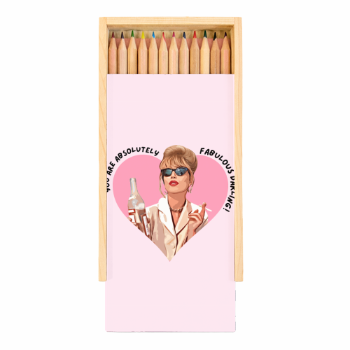 Absolutely Fabulous Darling! - Coloured Pencils with Box by DOLLY WOLFE