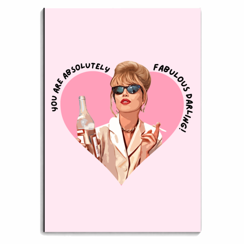 Absolutely Fabulous Darling! - personalised A4, A5, A6 notebook by DOLLY WOLFE