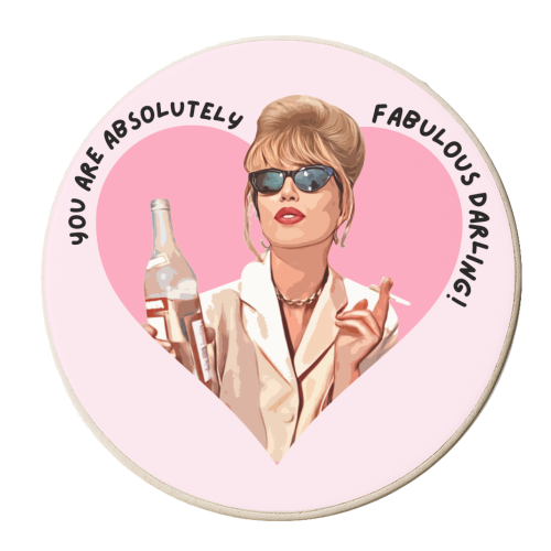 Absolutely Fabulous Darling! - personalised beer coaster by DOLLY WOLFE