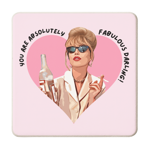 Absolutely Fabulous Darling! - personalised beer coaster by DOLLY WOLFE