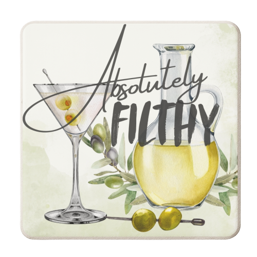 Absolutely FILTHY - personalised beer coaster by Ms Doodle