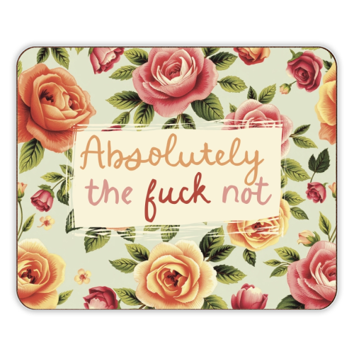 Absolutely the fuck not vintage style gift - designer placemat by Giddy Kipper