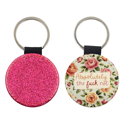 Absolutely the fuck not vintage style gift - keyring by Giddy Kipper
