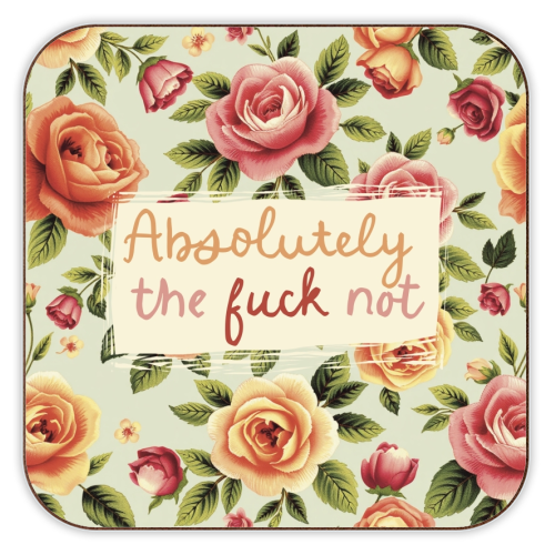 Absolutely the fuck not vintage style gift - personalised beer coaster by Giddy Kipper