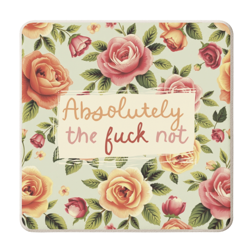 Absolutely the fuck not vintage style gift - personalised beer coaster by Giddy Kipper