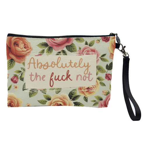 Absolutely the fuck not vintage style gift - pretty makeup bag by Giddy Kipper