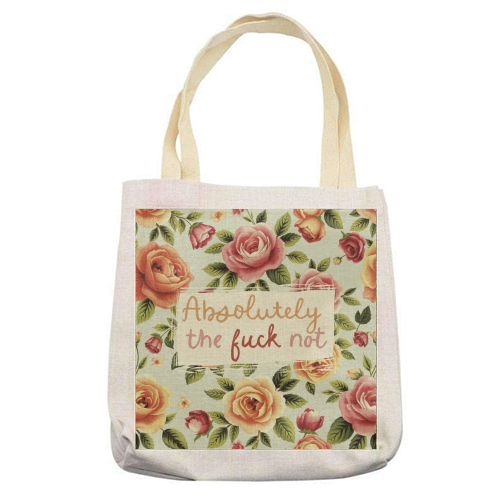 Absolutely the fuck not vintage style gift - printed canvas tote bag by Giddy Kipper