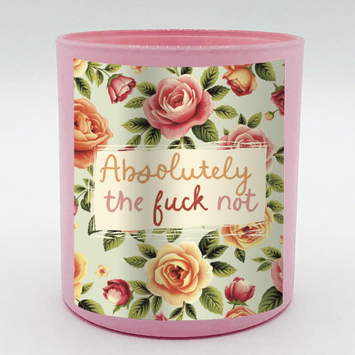 Absolutely the fuck not vintage style gift - scented candle by Giddy Kipper