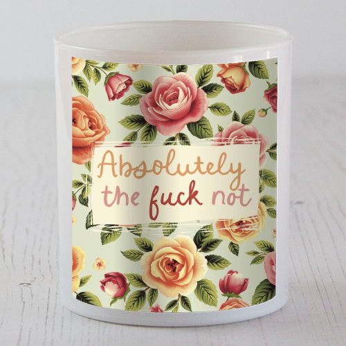 Absolutely the fuck not vintage style gift - scented candle by Giddy Kipper