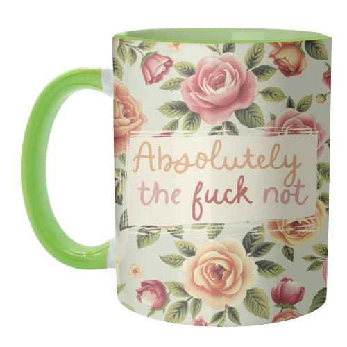Absolutely the fuck not vintage style gift - unique mug by Giddy Kipper