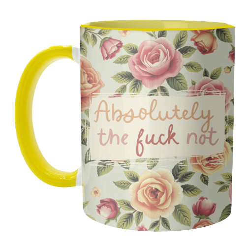 Absolutely the fuck not vintage style gift - unique mug by Giddy Kipper