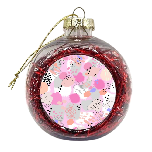 Abstract Art - xmas bauble by Mukta Lata Barua