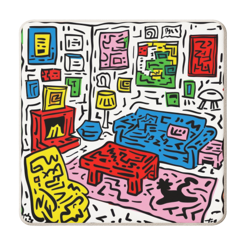 Abstract room - personalised beer coaster by DejaReve