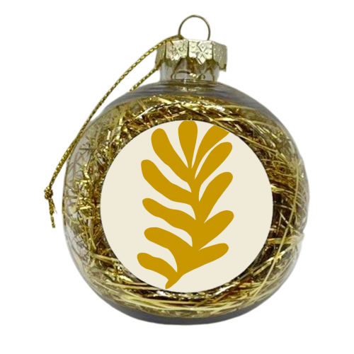 Abstract Seagrass - Ochre #1 #wall #art - xmas bauble by Anita Bella Jantz